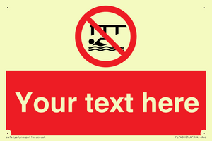 Custom Do not swim in the vicinity of piers